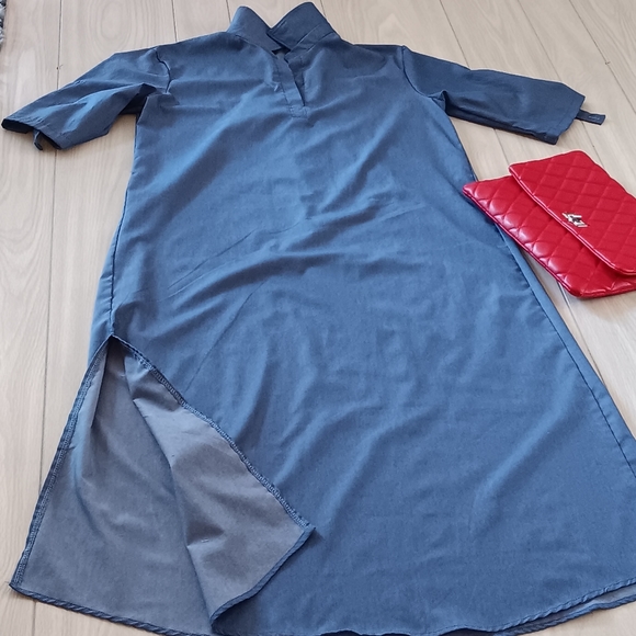 Women Loose Casual Plus Size Denim Dress - Picture 5 of 15